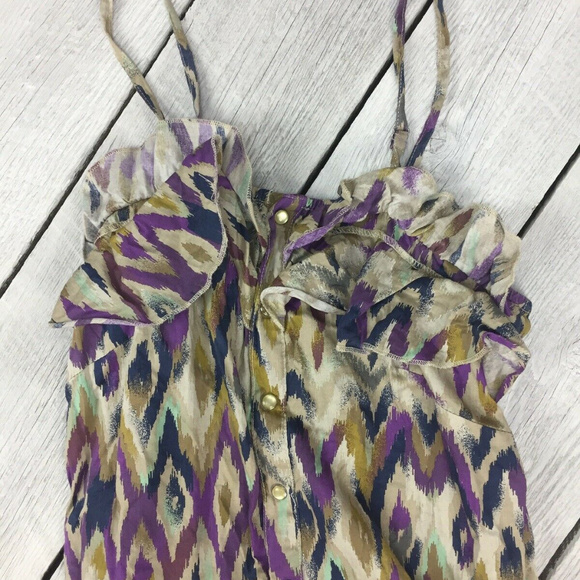 Inked & Faded M Ruffle Romper Shorts Drawstring - Picture 2 of 7